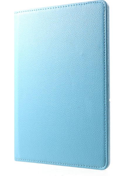 Huawei Mediapad T5 10-Bebek Mavisi Için 360 Derece Dönen Standlı Litchi Deri Deri Kabuk Kapak Kılıf (Yurt Dışından)