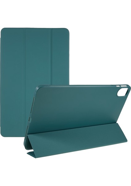 Honor Pad 8 Için Koruyucu Kılıf Anti-Damla Pu Deri Kapak ile Üç Katlı Stand Iç Petek Isı Dağılımı Tpu Tablet Kılıfı-Siyahımsı Yeşil (Yurt Dışından)