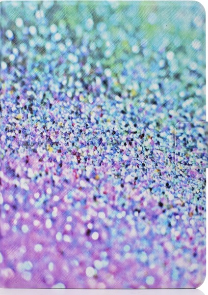 Huawei Mediapad T3 10-Glitter Parçacıklar Için Desenli Pu Deri Tablet Kabı (Kart Tutucu Standı) (Yurt Dışından)