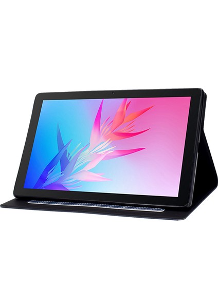 Huawei Enjoy Tablet 2/matepad T 10 9,7 Inç/t 10S 10,1 Inç/honor Pad 6 10,1 Inç/pad X6 9,7 Inç Tablet Kılıfı Düz ​​renk Pu Deri Folyo Çevirmeli Stand Kart Yuvaları Manyetik Kapak (Yurt Dışından) modelleri