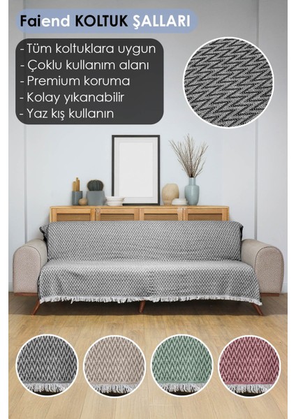 home Koltuk Örtüsü 160X 210 Cm Kanepe Çekyat Divan Berjer Örtüsü Pamuklu Yıkanabilir Sade Şal