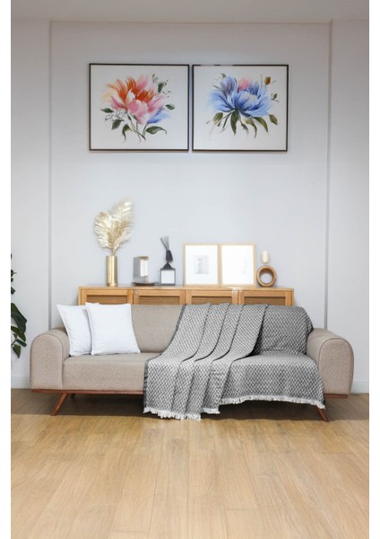 home Koltuk Örtüsü 160X 210 Cm Kanepe Çekyat Divan Berjer Örtüsü Pamuklu Yıkanabilir Sade Şal