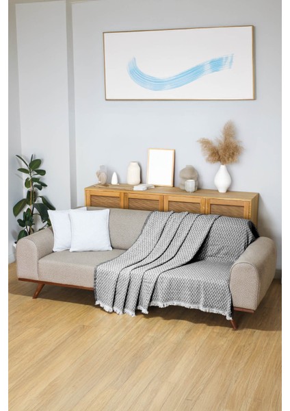 home Koltuk Örtüsü 160X 210 Cm Kanepe Çekyat Divan Berjer Örtüsü Pamuklu Yıkanabilir Sade Şal