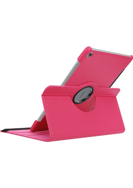 Litchi Tahıl Deri Standı Folyo Kılıf Huawei Mediapad M5 10/m5 10(Pro) Elastik Bantlı-Gül (Yurt Dışından)