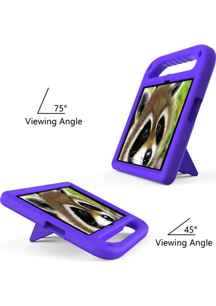 Honor Pad X8 Kickstand Kapak Çocuklara Uygun Eva Saplı Eva Tablet Kılıfı-Mor (Yurt Dışından)