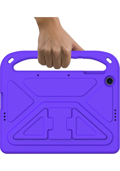 Honor Pad X8 Kickstand Kapak Çocuklara Uygun Eva Saplı Eva Tablet Kılıfı-Mor (Yurt Dışından)