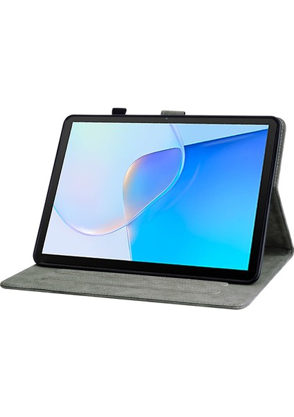 Huawei Matepad Se Için 10.4 Inç Baskılı Sevimli Kaplan Deseni Pu Deri Standı Kılıf Kart Tutucu Tasarım Flip Tablet Kapak-Yeşil (Yurt Dışından)