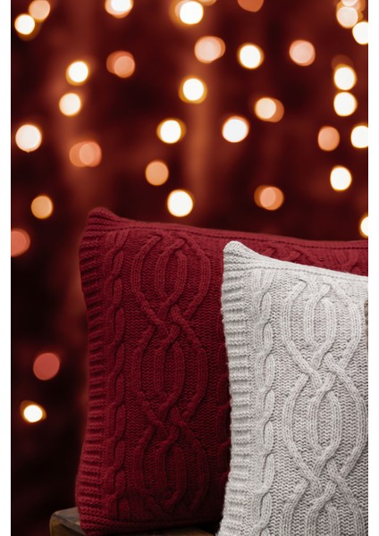 Cable Yün Kırlent Kılıfı Kırmızı 35x50 modelleri