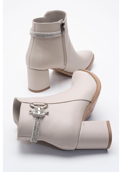 Kadın Taşlı Günlük Topuklu Ayakkabı Ten Cilt fırsatları