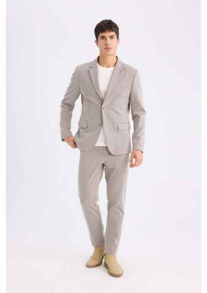 Slim Fit Dar Kesim Ceket Yaka Düğmeli Blazer Ceket D6074AX24AU fiyatları