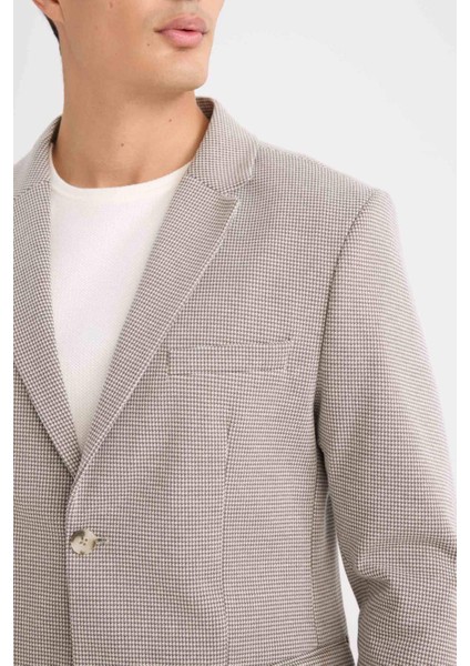 Slim Fit Dar Kesim Ceket Yaka Düğmeli Blazer Ceket D6074AX24AU indirimleri