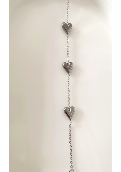 Üç Kalp Silver Çelik Bileklik modelleri