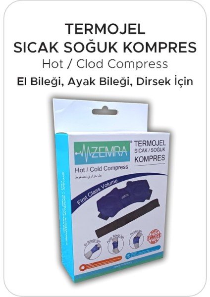 Ayak ve El Bileği Için Termojel - Sıcak Soğuk Kompres 27X12 cm - Kumaş Buz Jel - Termojel