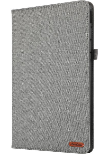 Huawei Matepad Pro 13.2 Kılıf Kumaş Dokulu Tablet Deri Kapak Kart Tutuculu-Gri (Yurt Dışından)