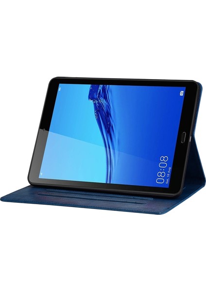 Huawei Mediapad M5 8 (8.4-Inç) Kılıf Pu Deri Folyo Standı Tablet Kapak Sevimli Manyetik Toka-Mavi (Yurt Dışından)