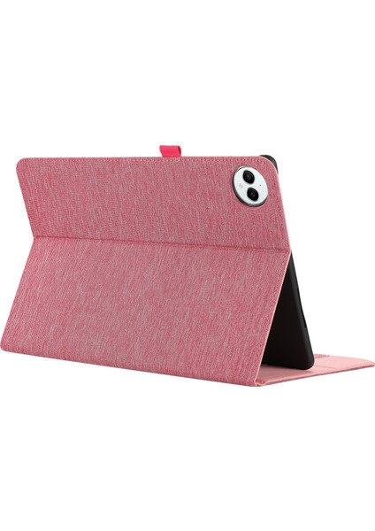 Huawei Matepad Pro 13.2 Kılıf Kumaş Dokulu Tablet Deri Kapak Kart Tutuculu-Pembe (Yurt Dışından)