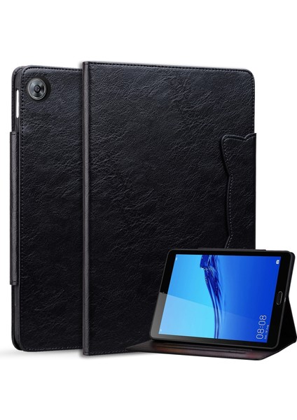 Huawei Mediapad M5 8(8.4-Inç) Kılıf Pu Deri Folyo Standı Tablet Kapak Sevimli Manyetik Toka-Siyah (Yurt Dışından)