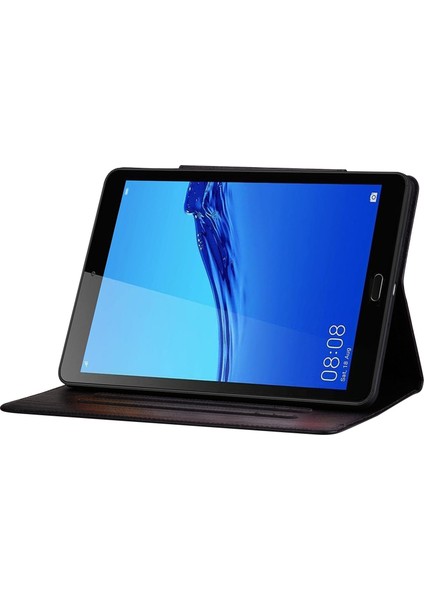 Huawei Mediapad M5 8(8.4-Inç) Kılıf Pu Deri Folyo Standı Tablet Kapak Sevimli Manyetik Toka-Siyah (Yurt Dışından)