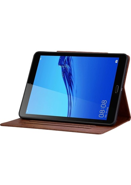 Huawei Mediapad M5 8 (8.4-Inç) Kılıf Pu Deri Folyo Standı Tablet Kapak Sevimli Manyetik Toka-Kahverengi (Yurt Dışından)