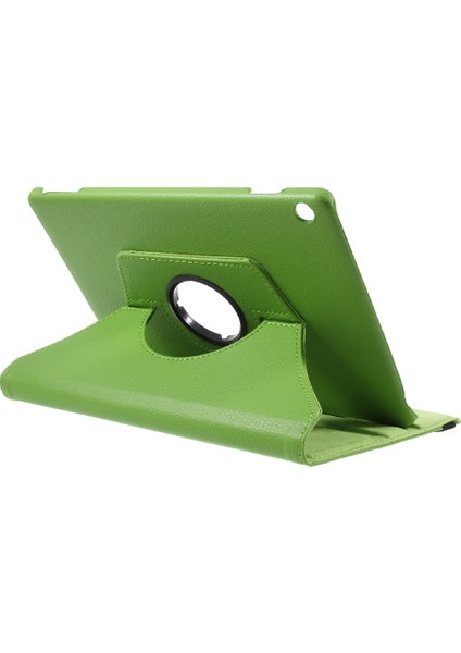 Litchi Cilt Pu Deri 360 Derece Döner Stand Kabuğu Huawei Mediapad M3 Lite 10(10.1 Inç)-Yeşil (Yurt Dışından)