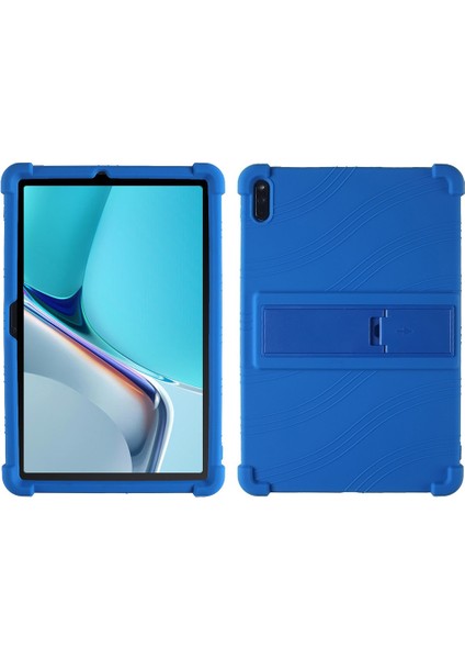 Huawei Matepad 11(2021) Için Koruyucu Kapak,pc Kickstand Düşme Önleyici Yumuşak Silikon Tablet Kılıfı-Koyu Mavi (Yurt Dışından)