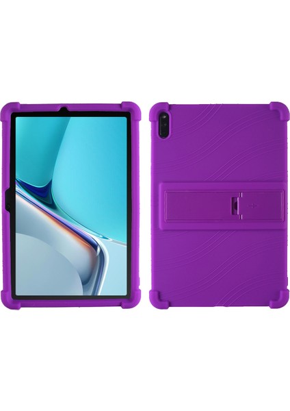 Huawei Matepad 11(2021) Için Koruyucu Kapak, Pc Kickstand Düşme Önleyici Yumuşak Silikon Tablet Kılıfı-Mor (Yurt Dışından)