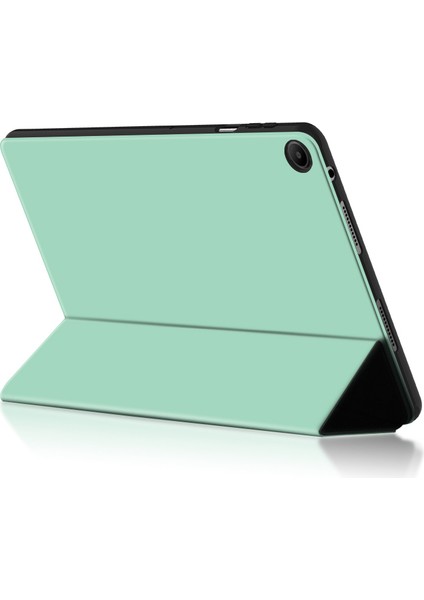 Huawei Matepad Se Için 10.4 Inç Üç Katlı Stand Tablet Kılıfı Pu Deri Koruyucu Tablet Kapağı-Mavi (Yurt Dışından)