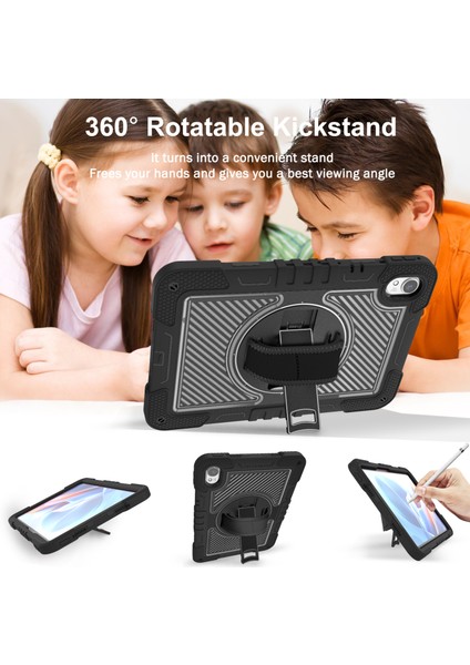 Huawei Matepad 11.5 S Kılıf Silikon + Pc Kickstand Tablet Kılıfı Omuz Askılı-Siyah (Yurt Dışından) fırsatları