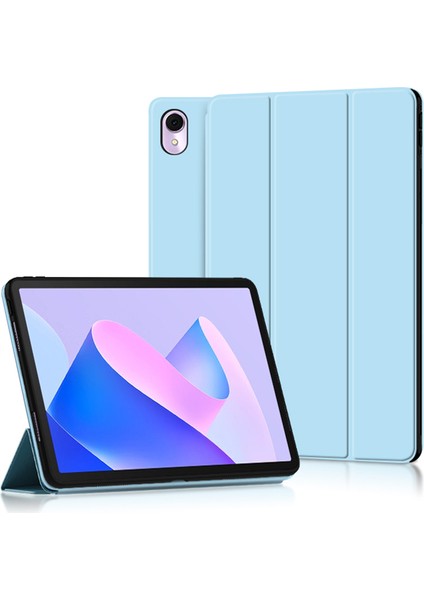 Tablet Kılıfı Huawei Matepad 11(2023)PU Deri Tpu Üç Katlı Stand Kapağı Koruyucu Tablet Kılıfı-Mavi (Yurt Dışından)
