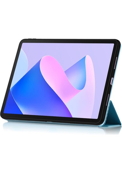 Tablet Kılıfı Huawei Matepad 11(2023)PU Deri Tpu Üç Katlı Stand Kapağı Koruyucu Tablet Kılıfı-Mavi (Yurt Dışından)