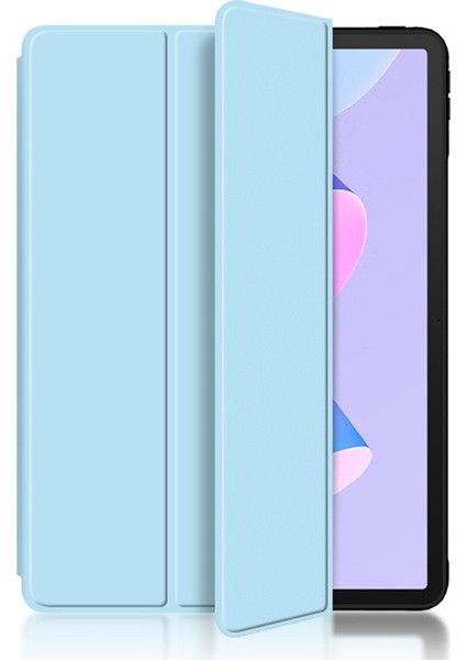 Tablet Kılıfı Huawei Matepad 11(2023)PU Deri Tpu Üç Katlı Stand Kapağı Koruyucu Tablet Kılıfı-Mavi (Yurt Dışından)