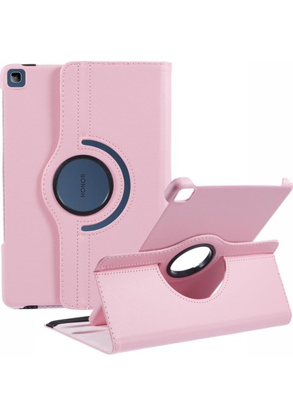Huawei Enjoy Tablet 2/matepad T 10S 10.1 Inç/pad X6 9.7 Inç/pad X8/pad 6 10.1-Inç Kılıf Deri + Tpu Döner Stand Tablet Kapağı-Pembe (Yurt Dışından)