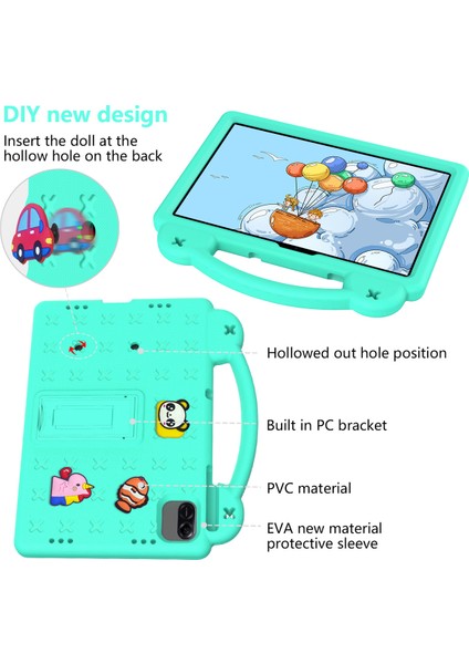Honor Pad X8A Case Kids Eva Tablet Kılıfı-Yeşil (Yurt Dışından)