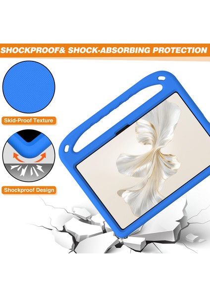 Honor Pad 9 Kılıf Eva Kolu Kickstand Tablet Kapağı-Mavi (Yurt Dışından)