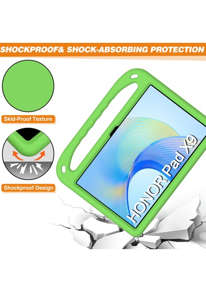 Onur Pad X9/x8 Pro Eva Kılıf El Kavrama Kickstand Çocuklar Tablet Kapak-Yeşil (Yurt Dışından)