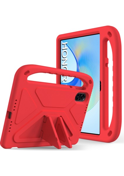 Honor Pad X9/x8 Pro Eva Kılıf El Kavrama Kickstand Çocuk Tablet Kapağı-Kırmızı (Yurt Dışından)