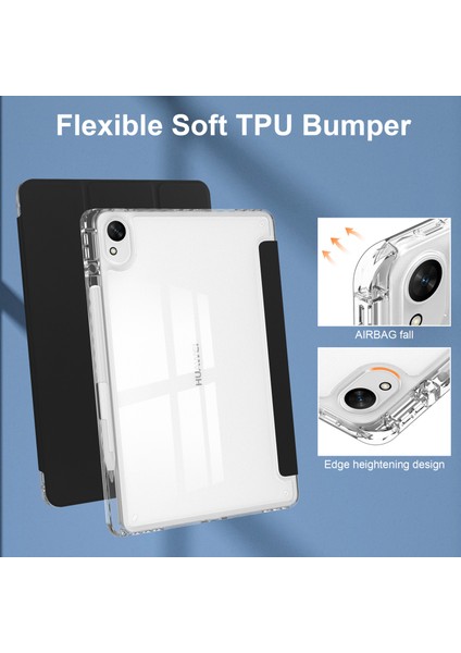Huawei Matepad 11.5 S Kılıf Şeffaf Akrilik Deri Tablet Kapak Desteği Otomatik Uyku/uyandırma-Siyah (Yurt Dışından)
