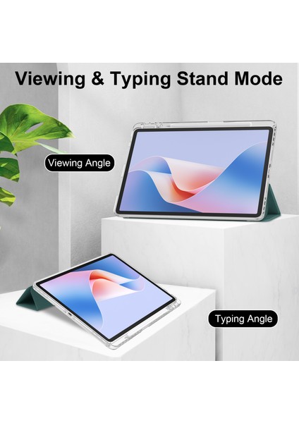 Huawei Matepad 11.5 S Kılıf Şeffaf Akrilik Deri Tablet Kapak Desteği Otomatik Uyku/uyandırma-Yeşil (Yurt Dışından)