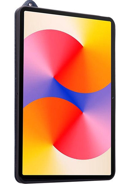 Honor Pad 9 Kılıf El Kayışı Kickstand Deri Tablet Kapağı-Mavi Için (Yurt Dışından)