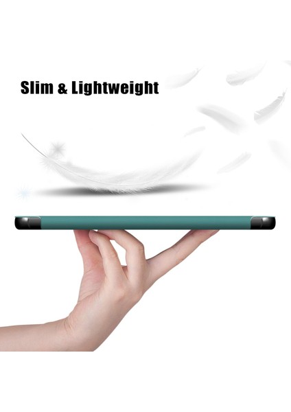 Üç Katlı Esnek Açılı Stand Uyandırma/uyku Deri Akıllı Kılıf Huawei Matepad T 10S/T 10/enjoy Tablet 2-Bebek Mavisi (Yurt Dışından)