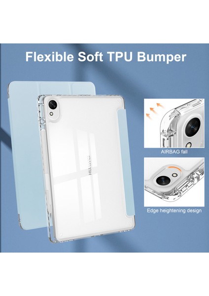 Huawei Matepad 11.5 S Kılıf Şeffaf Akrilik Deri Tablet Kapak Desteği Otomatik Uyku/uyandırma-Bebek Mavisi (Yurt Dışından)
