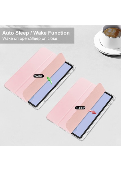 Huawei Matepad 11.5 S Kılıf Şeffaf Akrilik Deri Tablet Kapak Desteği Otomatik Uyku/uyanma-Pembe (Yurt Dışından)