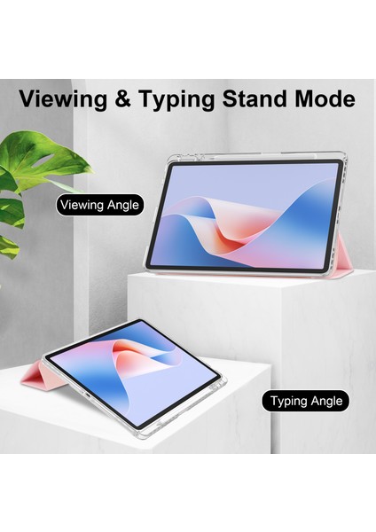Huawei Matepad 11.5 S Kılıf Şeffaf Akrilik Deri Tablet Kapak Desteği Otomatik Uyku/uyanma-Pembe (Yurt Dışından)