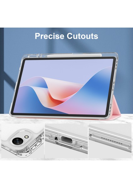 Huawei Matepad 11.5 S Kılıf Şeffaf Akrilik Deri Tablet Kapak Desteği Otomatik Uyku/uyanma-Pembe (Yurt Dışından)