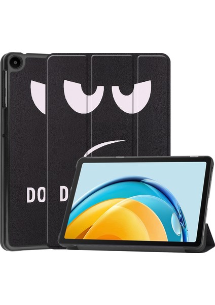 Huawei Matepad Se Için 10,4 Inç Üç Katlı Stand Otomatik Uyku/uyandırma Tablet Kapağı Desenli Baskı Pu Deri Folyo Çizilmez Tablet Kılıfı-Bana Dokunma (Yurt Dışından)