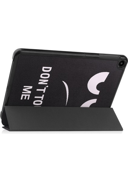 Huawei Matepad Se Için 10,4 Inç Üç Katlı Stand Otomatik Uyku/uyandırma Tablet Kapağı Desenli Baskı Pu Deri Folyo Çizilmez Tablet Kılıfı-Bana Dokunma (Yurt Dışından)