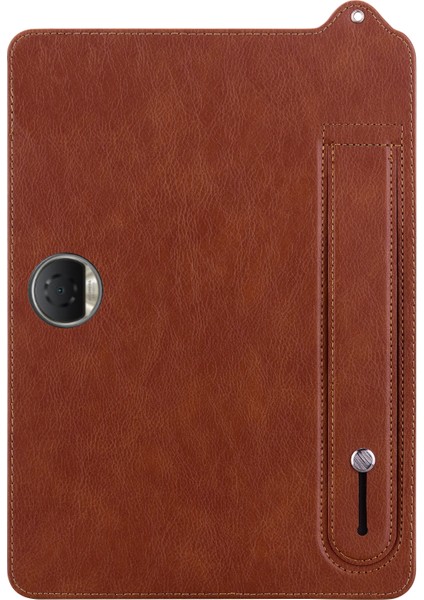 Honor Pad 9 Kılıf El Kayışı Kickstand Deri Tablet Kapağı-Kahverengi (Yurt Dışından)
