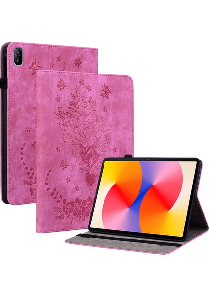 Huawei Matepad Se 11 Kılıf Kart Tutuculu Gül Çiçek Koruyucu Deri Kapak-Gül (Yurt Dışından)
