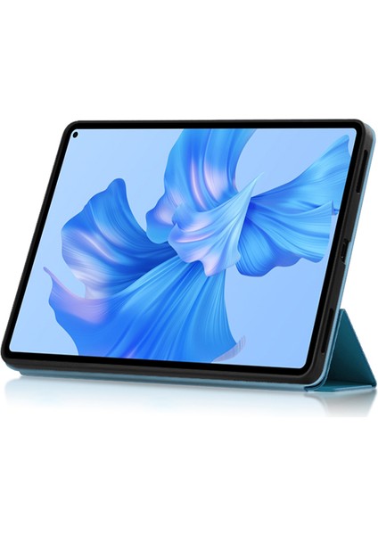 Huawei Matepad Pro 11(2022)FOLIO Flip Düşmeyi Önleyici Koruyucu Kapak Tpu+Pu Deri Cilt Dokunuşlu Tablet Kılıfı, Üç Katlı Stand-Mavi (Yurt Dışından)