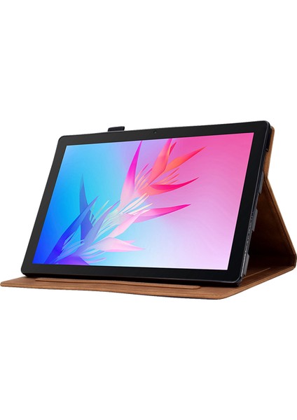 Huawei Enjoy Tablet 2/matepad T 10 9,7 Inç/t 10S 10,1 Inç/honor Pad 6 10,1 Inç/pad X6 9,7 Inç Çiçek Desenli Baskılı Tablet Kılıfı Pu Deri Stand Kart Yuvası Kapağı (Yurt Dışından)